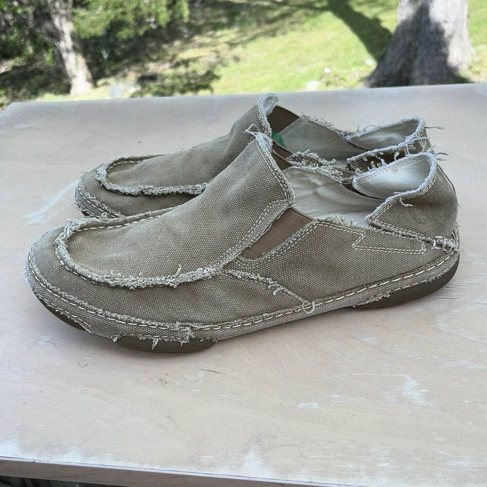 Tony Lama Lindale Canvas Slip On Men's Boho Raw Edge Casual Loungewear 12D - Picture 2 of 13